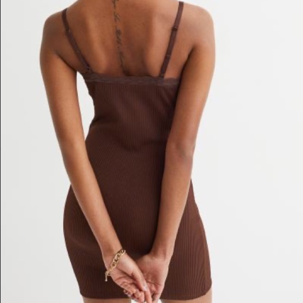 NWT Cute Brown Lace Dress - Picture 3 of 4